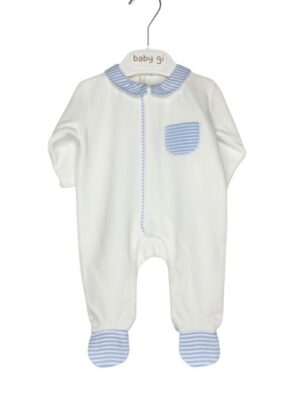 Tuta+piedi collo rigato