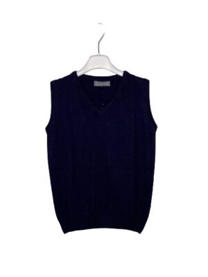 Gilet scollo v lana cashmere