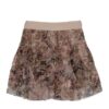 Gonna ruota tulle stampa farfalle-animalier