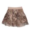 Gonna ruota tulle stampa farfalle-animalier