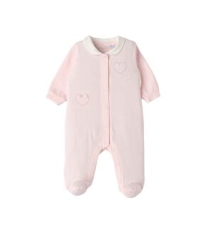 Tutina cotone abbottonata+cuori