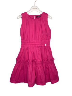 Scamiciato a ruota+balze cotone