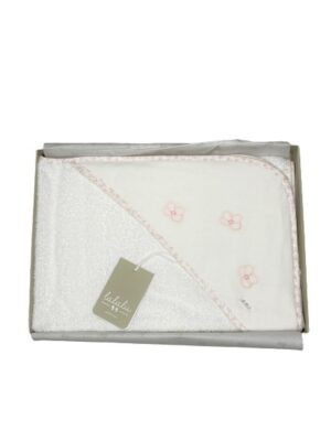 Accappatoio triangolo bordo fiori