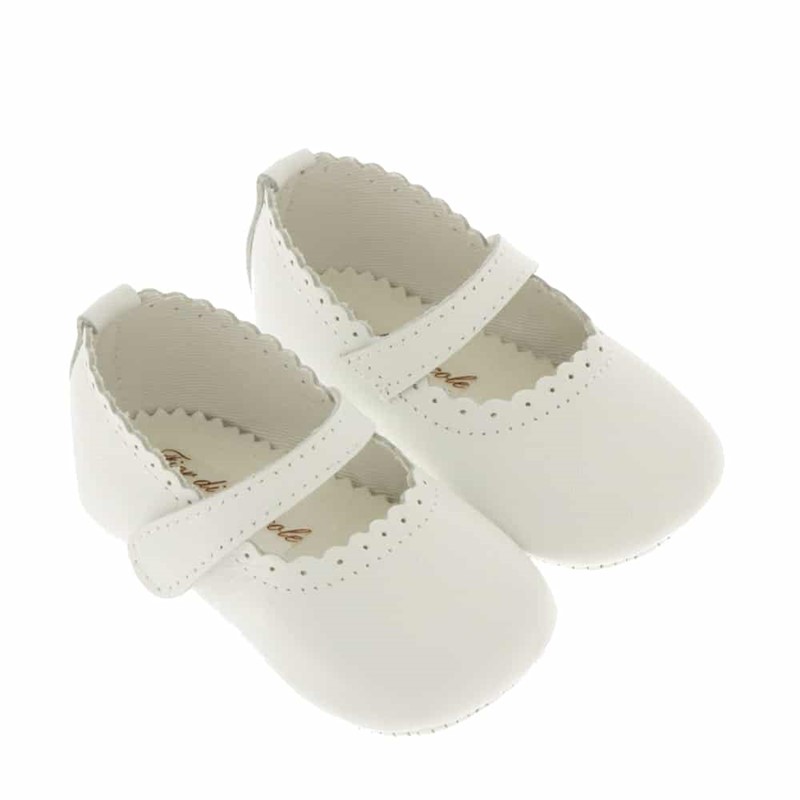 Ballerina pelle bordo dentellato