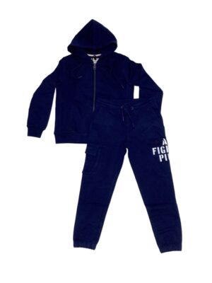 Tuta cappuccio felpa+zip fighter pilot