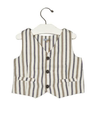 Gilet cotone rigato