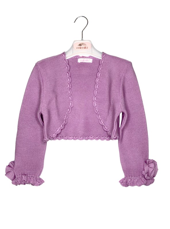 Golfino manica lunga fiori applicati