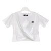 T-shirt crop incrociata dkny