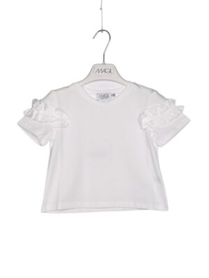 FCC154CCCF2DE25C13000F5E1DD0BAC8_ T-shirt rouches sulla manica