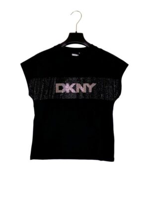 T-shirt stampa dkny glitter