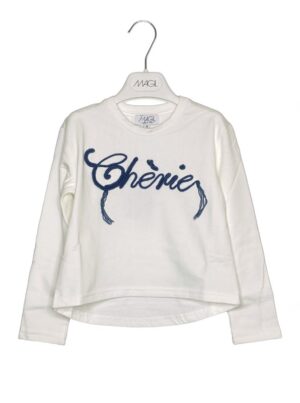 Felpa girocollo manica lunga+cherie