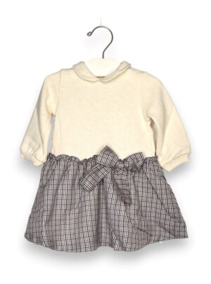 5F16C15382630BB5F4114D584A6524AB_ Abito tagliato a vita fondo check