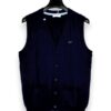 Gilet abbottonato scollo v lana-cotone