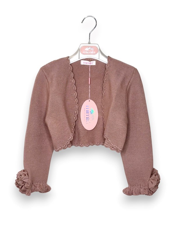 Golfino manica lunga fiori applicati