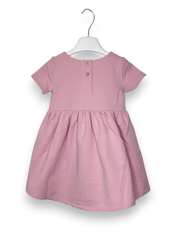 Abito felpa con fiori taffeta