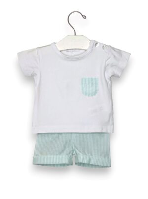 T-shirt+bermuda rigato