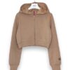908A85678E40EB29DF48C928EEEA3CFD_ Felpa cappuccio crop+zip