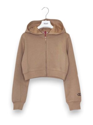 908A85678E40EB29DF48C928EEEA3CFD_ Felpa cappuccio crop+zip