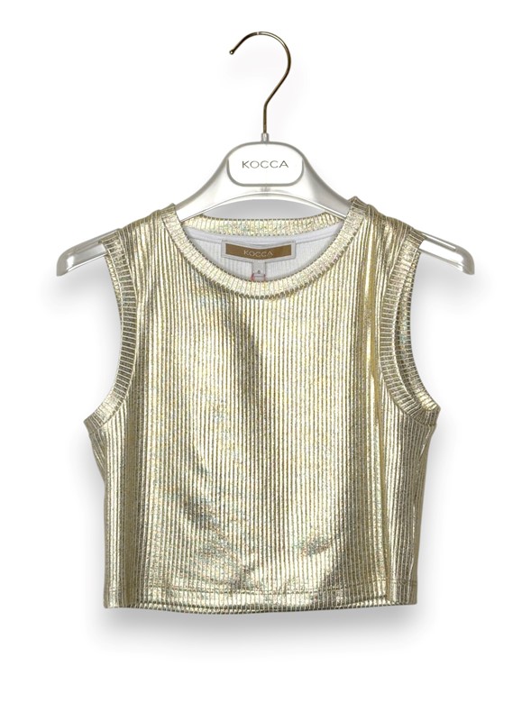 Crop top costina lurex