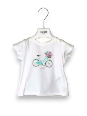 T-shirt stampa bicicletta