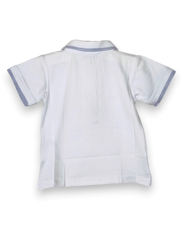 Polo mezza manica+taschino rigato
