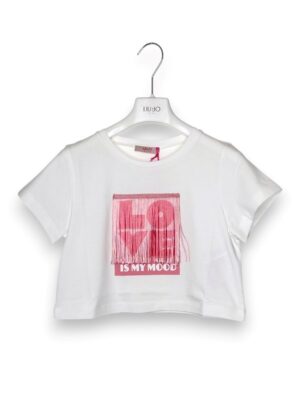 T-shirt crop+frange love