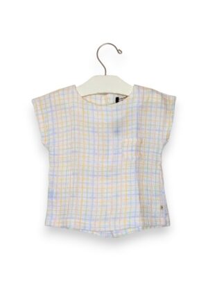 Blusa quadretto cotone organico