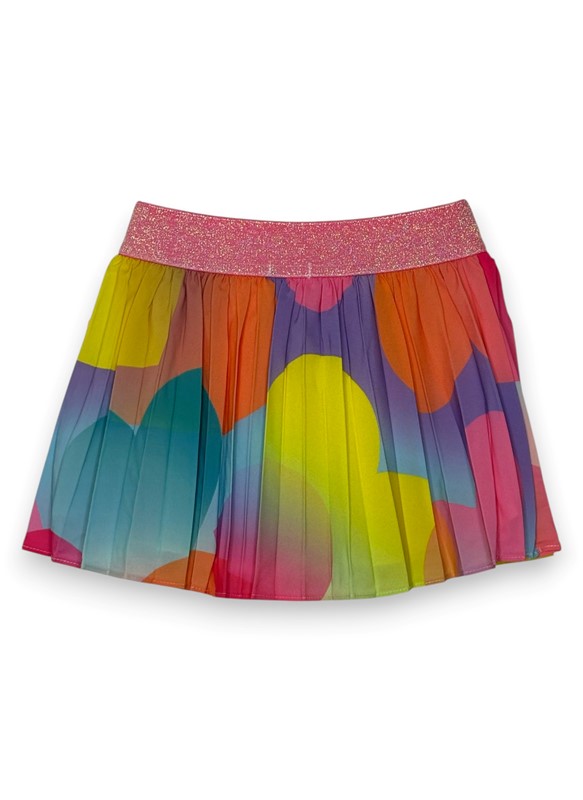 Gonna plisse bolle multicolor