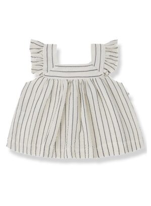 Top maniche volan seersucker