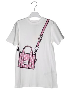 Abito mezza manica stampa borsa