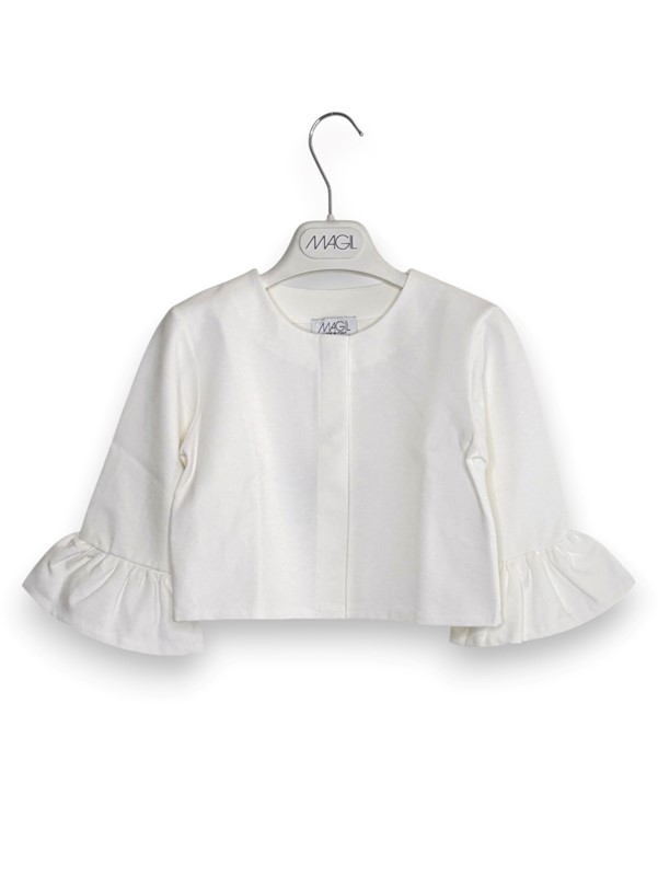 Giacca punto milano manica tulipano