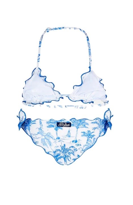 Bikini triangolo spiaggia bicolore