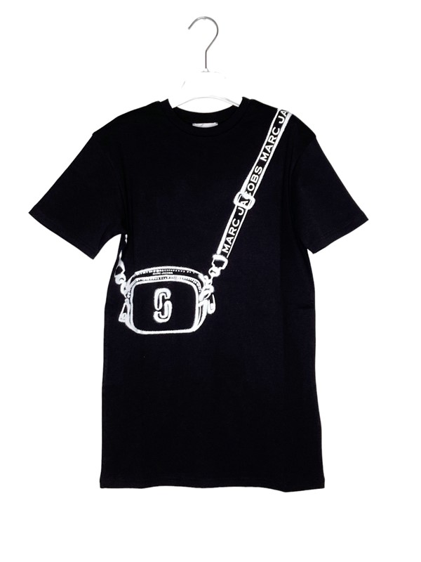 Abito mezza manica stampa borsa