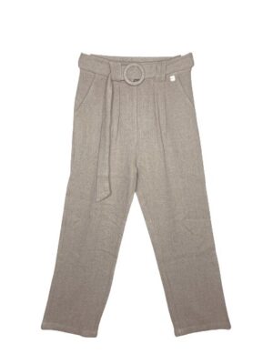 Pantalone palazzo+cintura viscosa lino