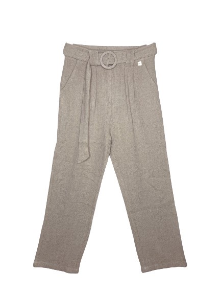 Pantalone palazzo+cintura viscosa lino