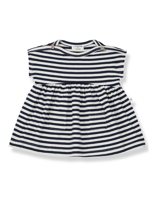 Abito mezza manica rigato