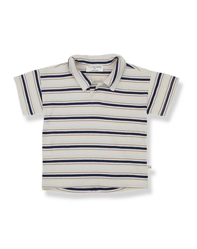 Polo jersey mezza manica rigata