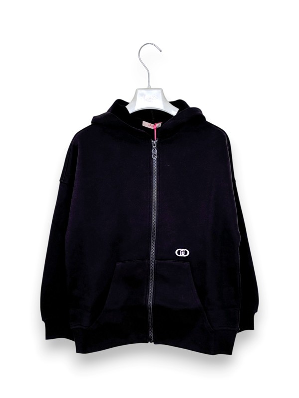 Cappuccio over felpa+zip