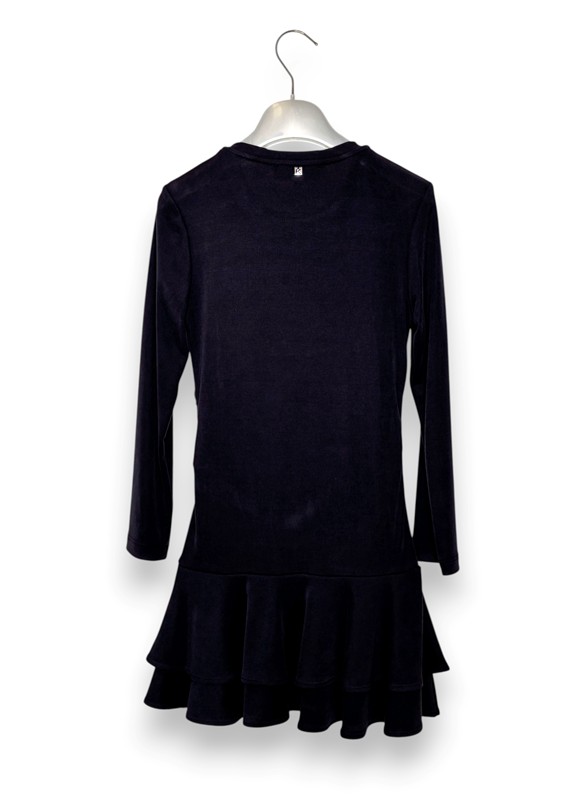 Abito svasato+balza viscosa