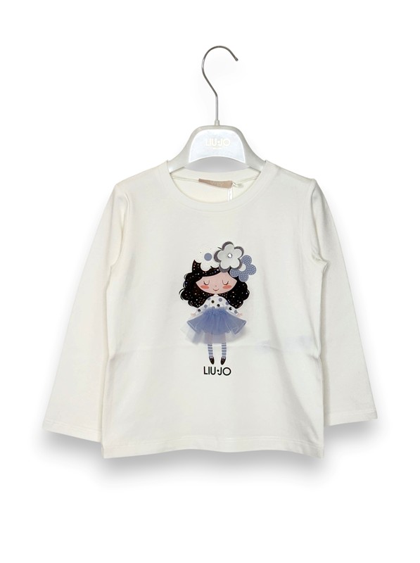 T-shirt manica lunga+bimba riccia