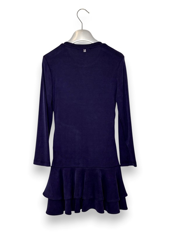 Abito svasato+balza viscosa