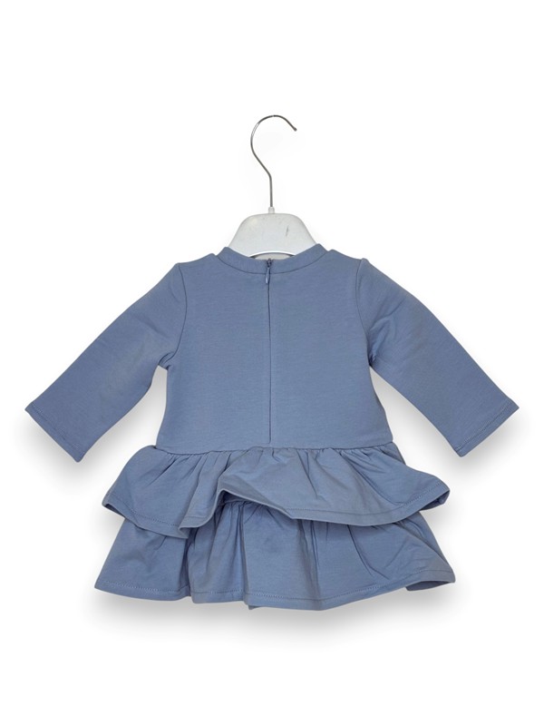 Abito con balza in felpa