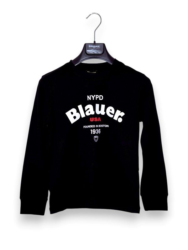 T-shirt manica lunga blauer