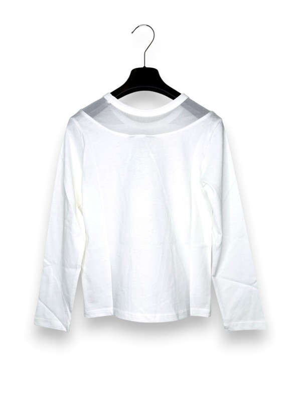 T-shirt maniche lunghe spalle rete