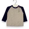 T-shirt manica lunga raglan bicolore
