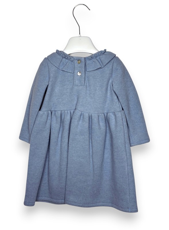 Abito con rouches sul collo pile