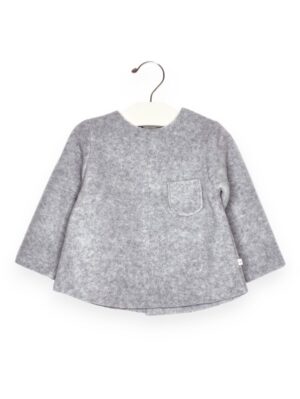 Girocollo micropile abbottonata dietro