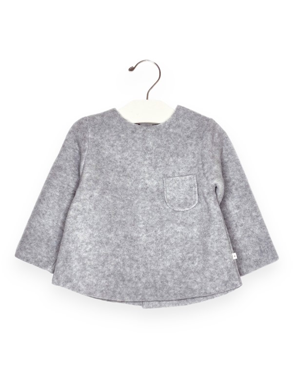 Girocollo micropile abbottonata dietro