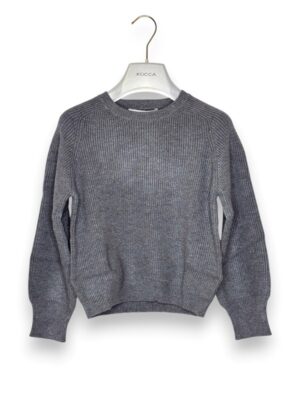 Girocollo crop lana costa inglese