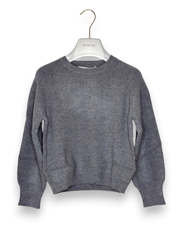 Girocollo crop lana costa inglese